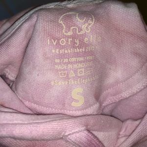 Ivory Ella Pink and white sweatshirt hoodie